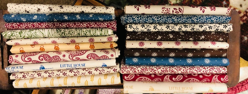Andover Free Shipping Out of Print 20 Little House on the Prairie and Vintage 1800 Reproduction Fat Quarters