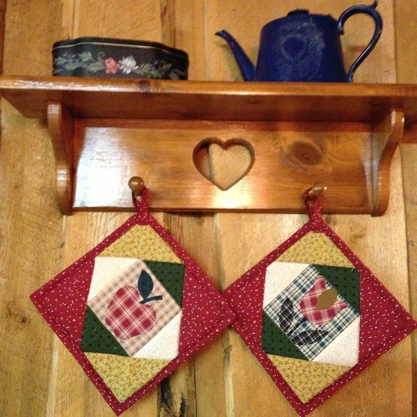 1 pair of country potholders