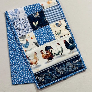 FREE SHIPPING U.S.A.   American Pride Patchwork Table Runner - Reversible - Machine Quilted - 14" x 40" - Ready to Ship!