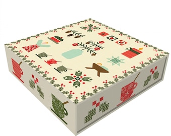 PREIS REDUZIERT! Adel in Winter Christmas Eve – Block-of-Monats-Quilt-Set – Sandy Gervais – Riley Blake – Kt-12260 – Flossengröße 63-3/4" quadratisch