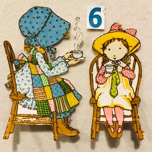 Vintage Holly Hobbie Iron on Appliques - Purchase Individually or as a ...