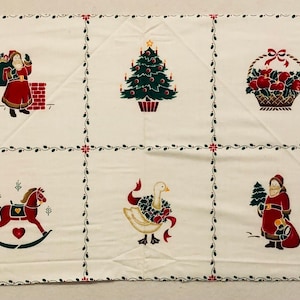 ¡ÚLTIMO PANEL DISPONIBLE! Colección Vintage Navidad en el Campo - Parches con imágenes - Serigrafía V.I.P. Cranston - Plantilla - Agotado