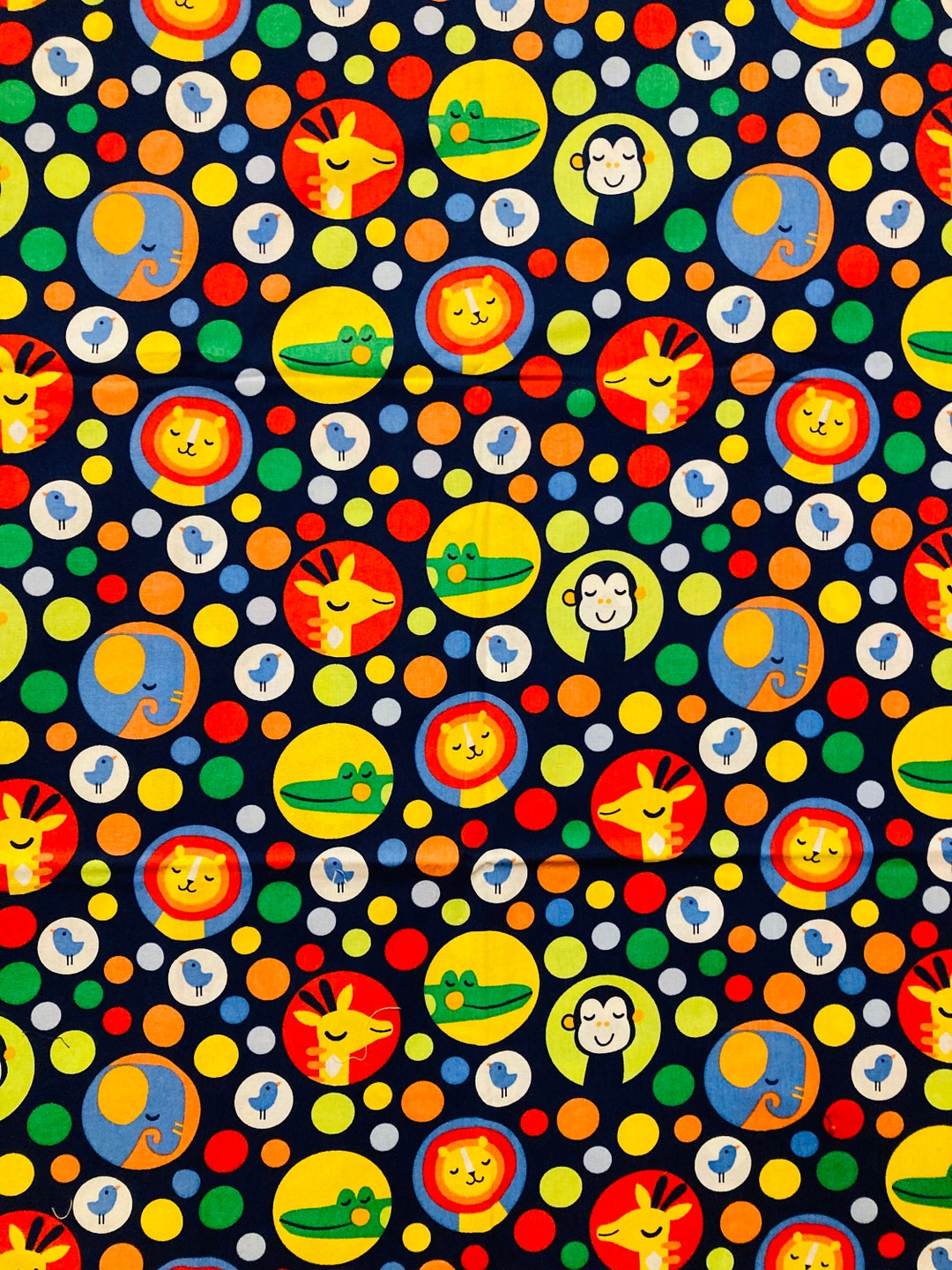 Magic Moon Fabric 1 Yard Joann Fabrics Monkeys Birds Lions Giraffes