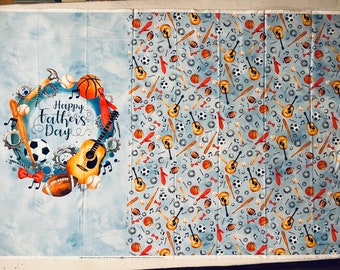 Celebrate the Seasons - Hoffman Spectrum Print - Happy Father's Day - S#T4907 - Panel plus 1 Yard Coordinating Fabric - Out of Print