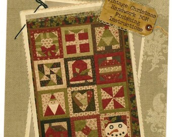 Vintage Weihnachts Handarbeit Quilt Block des Monats - 2008 - vergriffen.