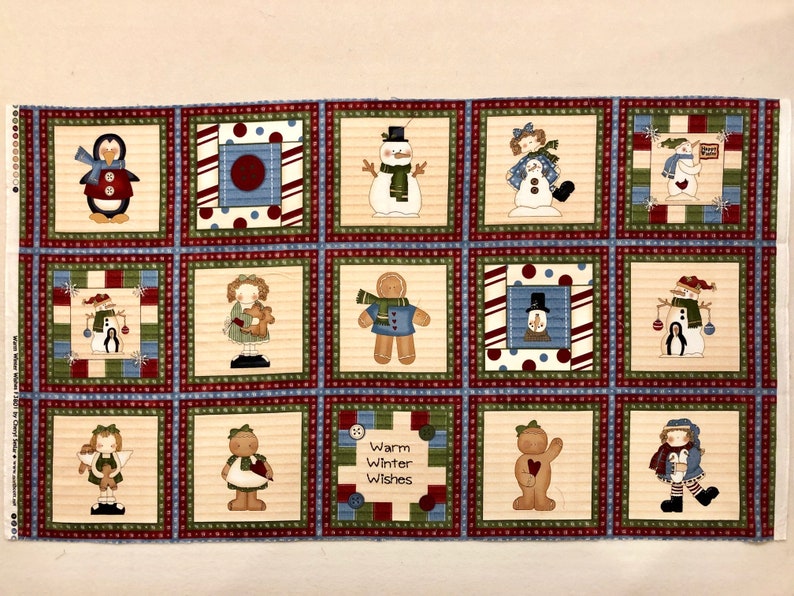Toys Toys Toys Snowman FLANNEL Christmas Northcott Fabric Panels 23/" F3801