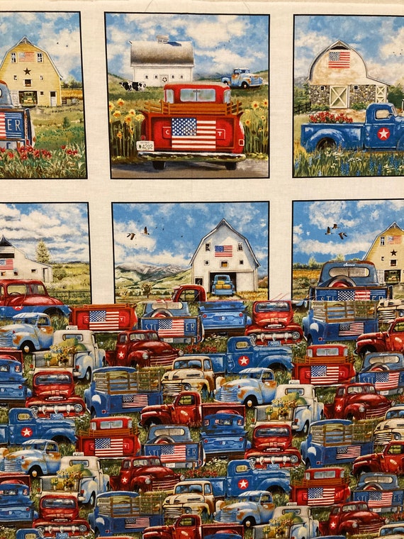 American Spirit Truck Panel - Coordinating Fabric With All Over