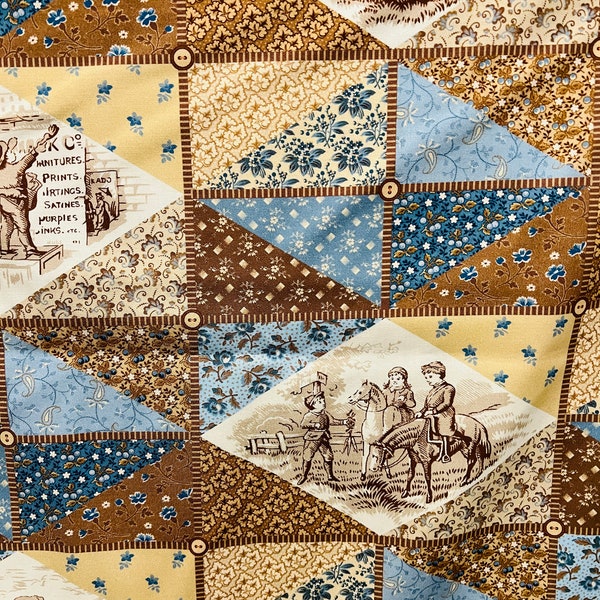 Back in the Day by Hat Creek Quilts - Marcus Fabrics - 1 YARD in blue - Out of Print