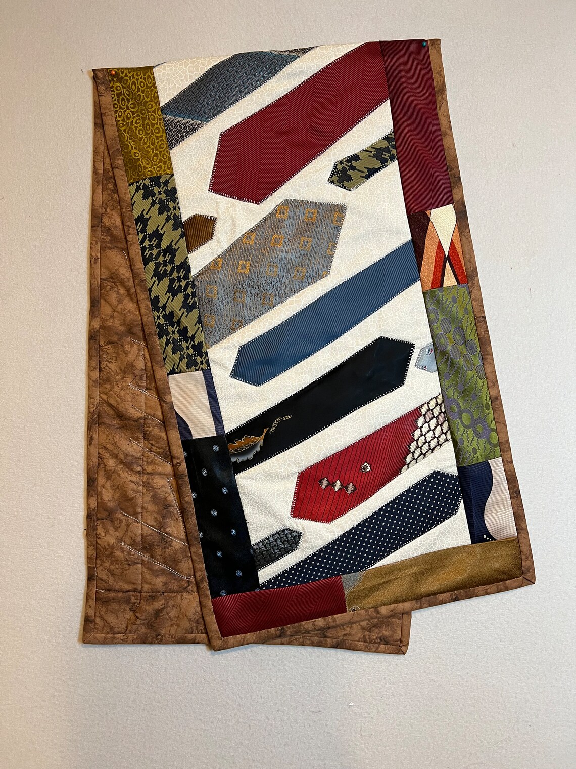 Memory Neck Tie Table Runner Made From Your Neckties 1/2 Etsy