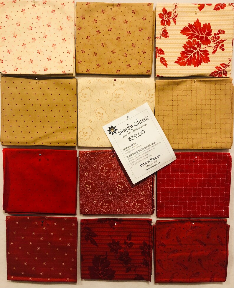Simply Classic Quilt Kit 12 Fat Quarters & Pattern Free Etsy