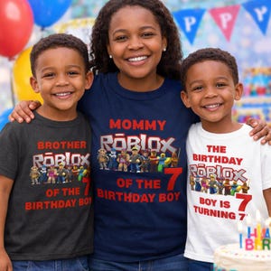 Mommy of the Birthday Boy T-Shirt | Roblox Birthday Tee
