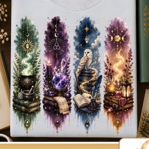 Magic Book Lover PNG | Witchy Reader | Fantasy Reader Tshirt | BookTok Magic Graphic | Celestial Books | Wizard Books | Commercial Use