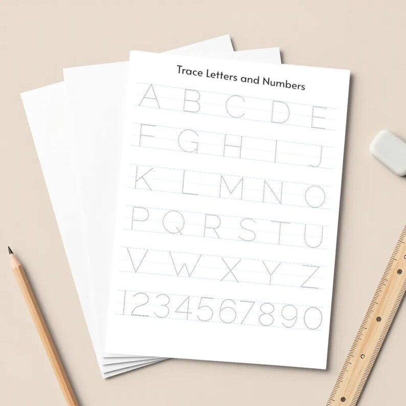 Alphabet & Number Tracing Worksheets for Kids β Printable Writing ...