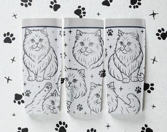 Bicchiere in acciaio inossidabile con isolamento termico Owala SmoothSip Slider con incisione a forma di gatto persiano – 12 oz 20 oz – Bicchieri per amanti dei gatti soffici – Elegante regalo per animali domestici
