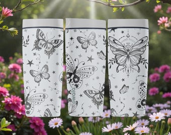Engraved Butterfly Owala SmoothSip Insulated Stainless Steel Tumbler – Whimsical Nature Drinkware – Garden Lover Gift