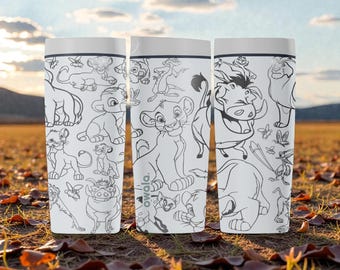 Engraved Lion Cub Safari Owala SmoothSip Slider Insulated Stainless Steel Tumbler – 12oz 20oz – Animal Lover Water Bottle Gift