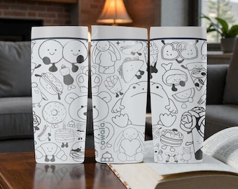Cute Plush Doodle Engraved SmoothSip Insulated Stainless Steel Tumbler – Cozy Cartoon Cup – Whimsical Gift Idea