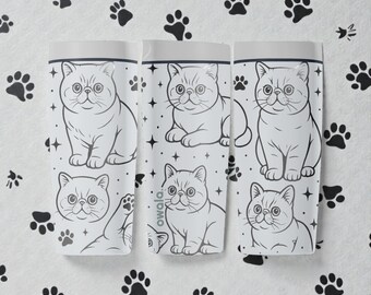 British Shorthair Engraved Owala SmoothSip Slider Insulated Stainless Steel Tumbler – 12oz 20oz – Chubby Cat Breed Cup – Cat Lover Gift