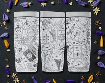 Tarot Karte graviert Owala SmoothSip Slider Tumbler - Mystic Tarot Deck Laser graviertes Trinkgeschirr