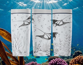 Owala SmoothSip Slider Tumbler Tumbler - Unterwasser Sea Life Laser graviertes Trinkgeschirr