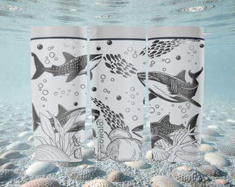 Walhai Owala SmoothSip Edelstahlbecher mit Gravur - Ocean Sea Life Design - Nautisches Geschenk