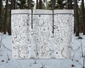 SmoothSip Gravierter Becher - Gemütlicher Woodland Winter Edelstahlbecher - Festliches Geschenk für kaltes Wetter