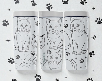 British Shorthair Cat Engraved Owala SmoothSip Slider Insulated Stainless Steel Tumbler – 12oz 20oz – Plush Kitty Coffee Cup– Cat Lover Gift