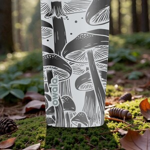 Graverad svampskog Owala SmoothSip Slider isolerad rostfri stålmugg – 355 ml 615 ml – mörk cottagecore kaffekopp bild 7