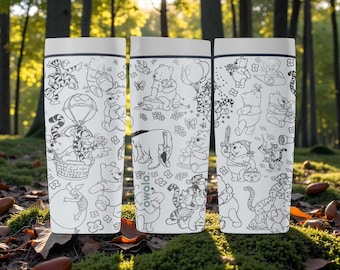 Storybook Bärenfreunde SmoothSip Gravierter Becher - Wunderlicher Waldland-Edelstahlbecher - Gemütliches Naturgeschenk