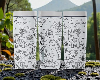 Cute Dinosaur Engraved Owala Smoothsip Slider Insulated Stainless