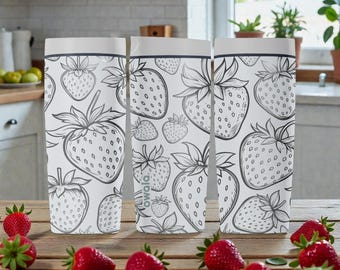 Erdbeeren graviert Owala SmoothSip Slider Becher - Süßes Obst Laser graviertes Trinkgeschirr