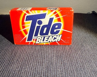 Vintage Tide with Bleach Mini Sample Box, Unopened 1990s Advertising