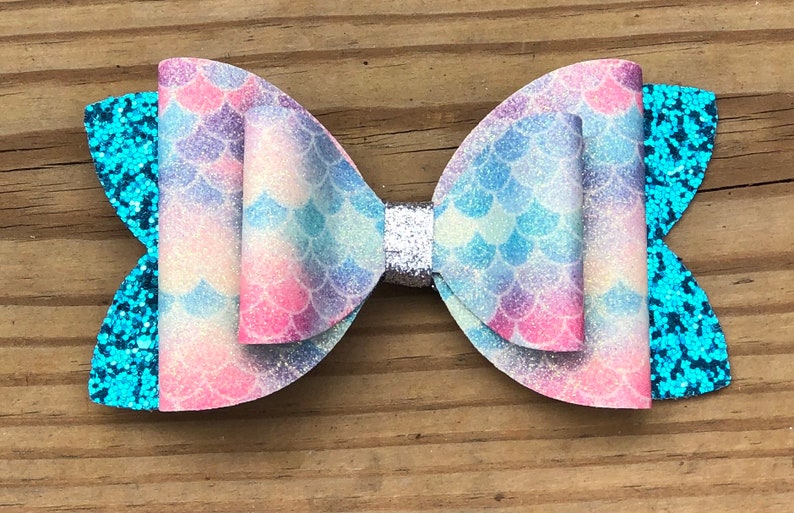 Girls Headbands Baby Teens Toddler Large Mermaid Glitter Hair Bow