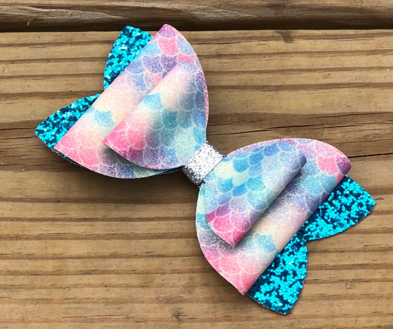 Girls Headbands Baby Teens Toddler Large Mermaid Glitter Hair Bow