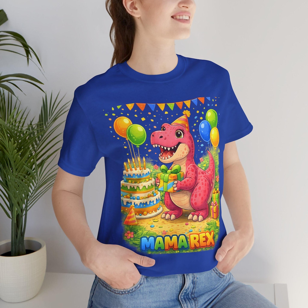 Mama Rex Dinosaur Birthday Tee | Family Matching Birthday Celebration T ...