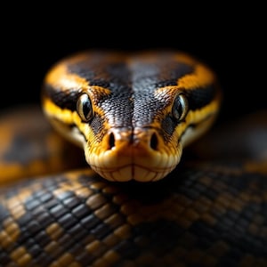 Burmesische Python Wandkunst, Farbe Tier Porträt, 4K 8K Digital Download, Reptilien Decor Print