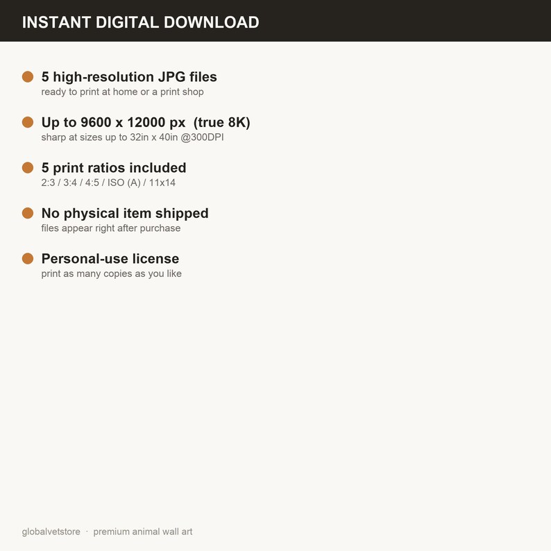 What's included: 5 high-resolution JPG files, instant download