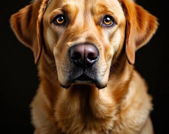 Labrador Retriever Wall Art, Color Dog Portrait, 4K/6K/8K Digital Download, Vibrant Home Decor, Pet Lover Gift #1
