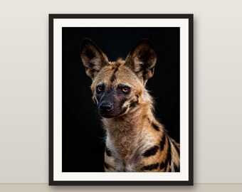 ツチブタのウォールアート、写実的なツチブタのプリント、動物の肖像画、印刷可能なデジタルダウンロード、ホームデコレーション