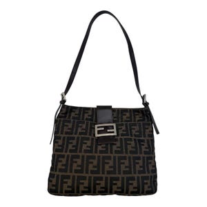 Bolso de hombro Fendi baguette vintage Zucca FF con monograma, década de 2000