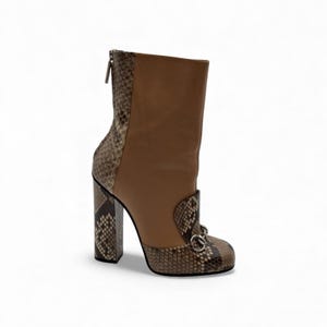 Gucci Python & Läder Ankelboots – Storlek 37