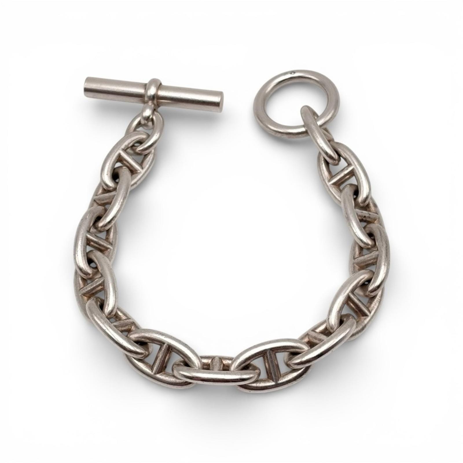 Hermès Chaine D'ancre GM Sterling Silver Toggle Bracelet 925 - Etsy