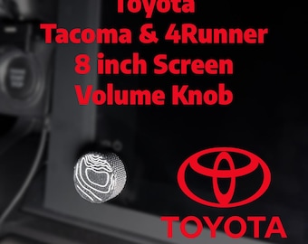Topographic Toyota 4Runner (2025+) & Tacoma (2024+) Volume Knob Replacement - Diamond Knurl - 8” Screen Models