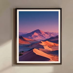 Woestijnzandduinen - minimalistische landschapskunst - fotografie warme aardetinten - stille kunst - digitale downloads Afdrukbare muurkunst