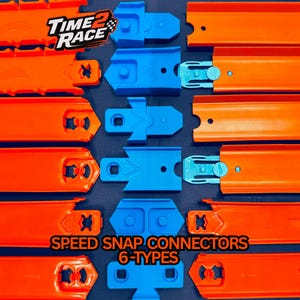 Speed Snap Track Connectors – Hot Wheels Compatible, Mix Match Adapters