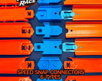 Speed Snap Track Connectors – Hot Wheels Compatible, Mix Match Adapters