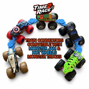 Monster Truck Zugverbinder - Universelle Zugadapter für Hot Wheels und Monster Jam (4er-Pack)