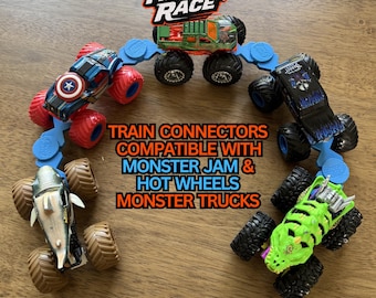 Monstertruck Zugverbinder - Universal Zugadapter für Hot Wheels und Monster Jam (4er Pack)