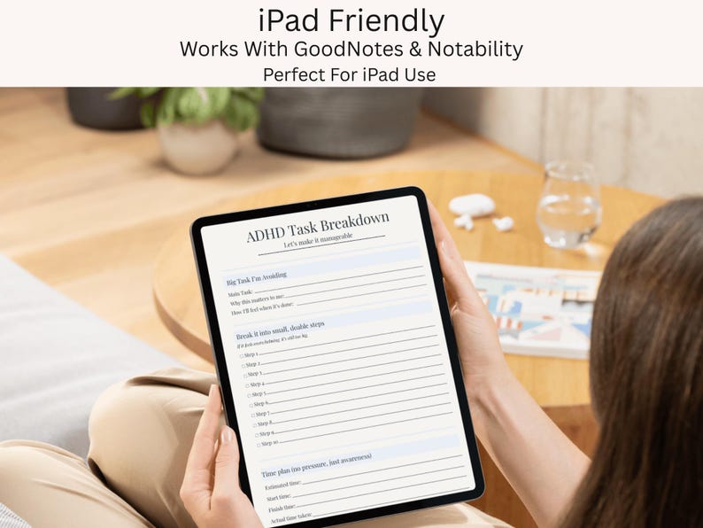 Task Paralysis Pdf ADHD Task Paralysis Planner | Printable PDF + iPad Digital | Task ...