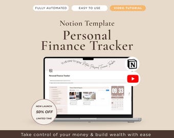 Notion Template Personal Finance Tracker Budget Tracker Monthly Bill Income Expense Subscription Tracker Net Worth Financial Planner